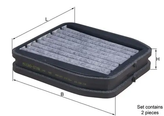 MAHLE LKK165/S Polen Filtresi (Karbonlu) A2118301200 resmi