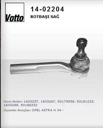 VOTTO 14-02204 Rot Başı (Sağ) 1603257 resmi