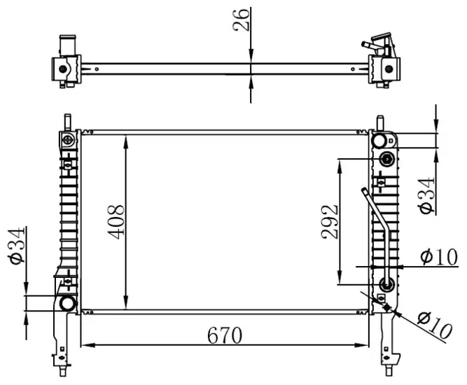 ORIS BCH267026 Radyatör 96629055 resmi