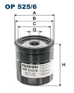 FILTRON OP525/6 Yağ Filtresi 03L115561 resmi