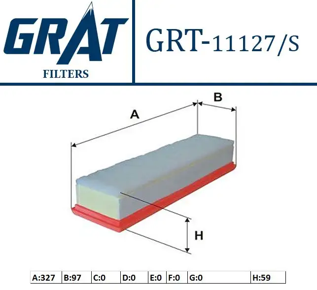 GRAT 11127S Hava Filtresi 165469466R resmi