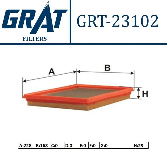 GRAT 23102 Hava Filtresi 17220P2A005 resmi