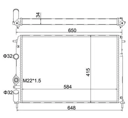 MAGNETI MARELLI 359000300890 Radyatör 7701499953 resmi