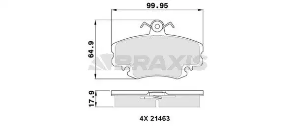 BRAXIS AA0338 Ön Fren Balatası 6001547619 resmi
