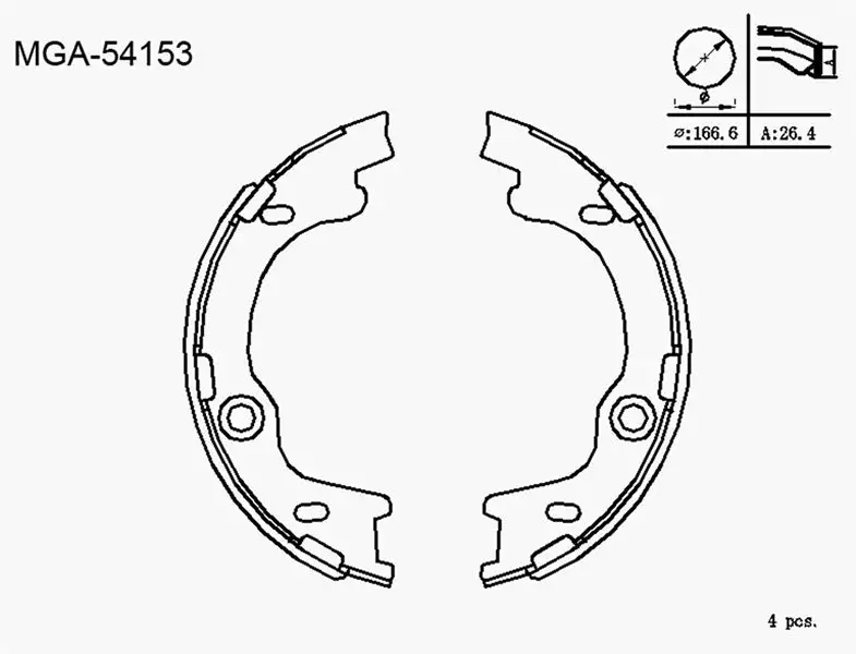 MGA 54153 El Fren Balatası 583501HA00 resmi