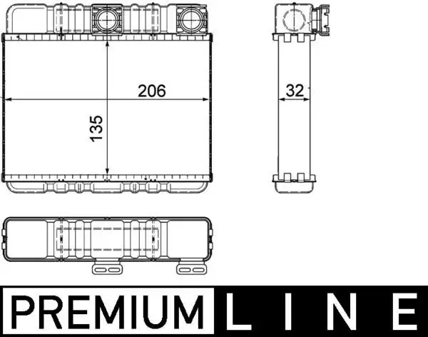 MAHLE AH87000P Kalorifer Radyatörü 64118372783 resmi