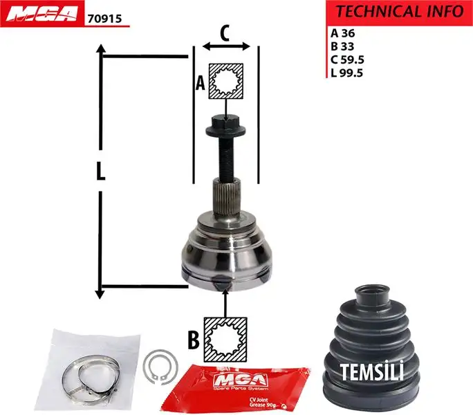 MGA 70915 Aks Kafası (Dış) 5M0498099 resmi