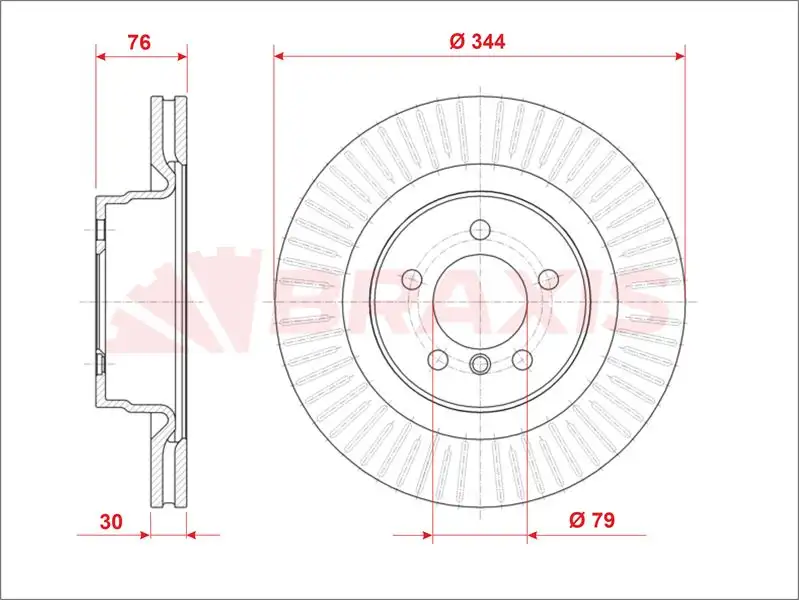 BRAXIS AE1009 Ön Fren Diski SDB500182 resmi