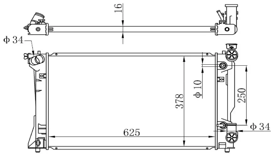 ORIS BTO372016 Radyatör 164000H120 resmi