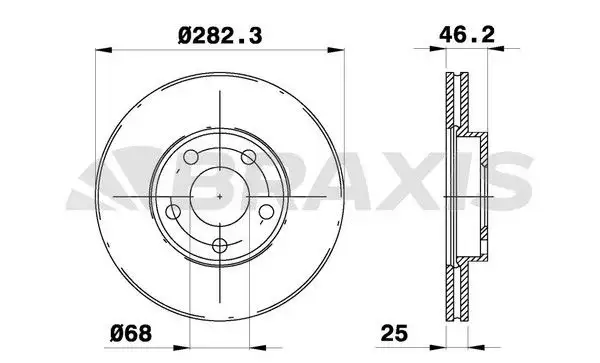BRAXIS AE0234 Ön Fren Diski resmi