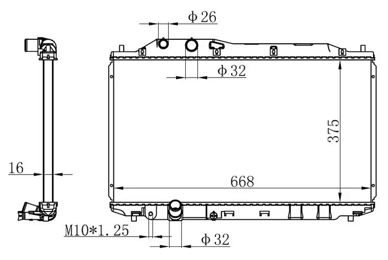 ORIS BHN075016 Radyatör 19010RNAJ51 resmi