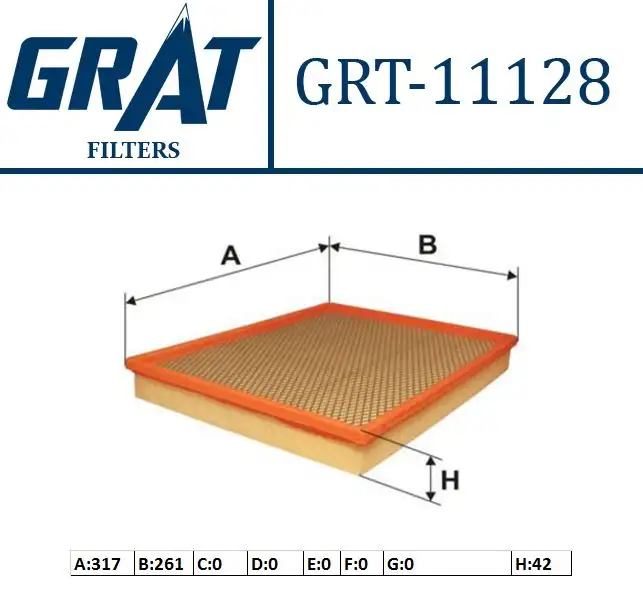 GRAT 11128 Hava Filtresi 7701044595 resmi