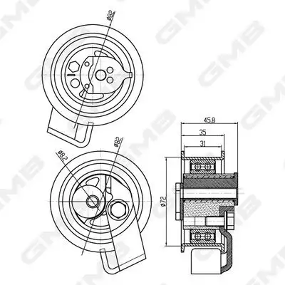 GMB GTC1780 Triger Gergi Rulmanı resmi