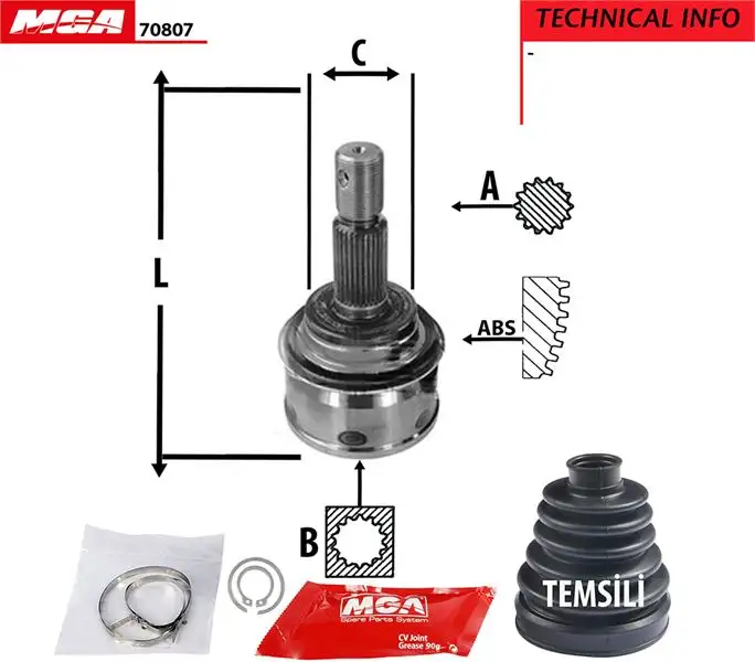 MGA 70807 Aks Kafası (Dış) 4343060060 resmi