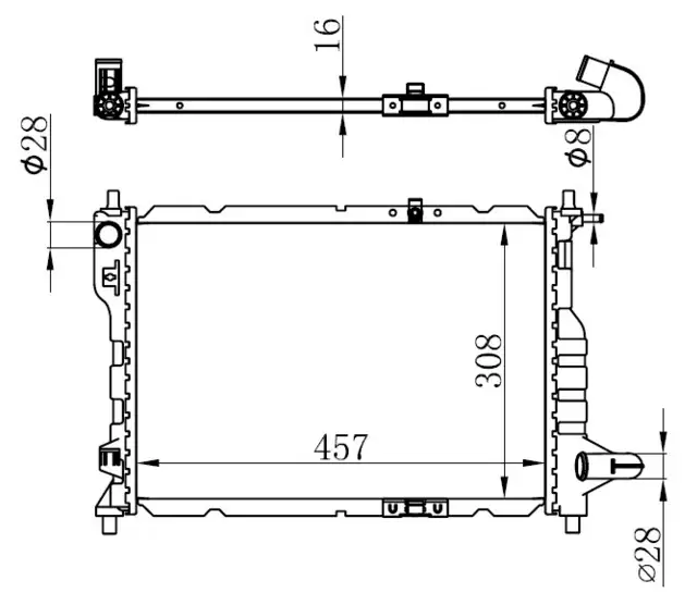 ORIS BCH111016 Radyatör 96591475 resmi