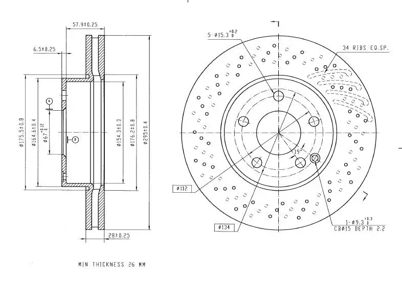 MGA 50551 Ön Fren Diski 2044210912 resmi