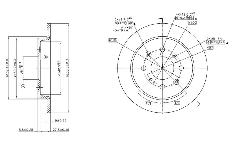 MGA 50439 Arka Fren Diski 42510TF0000 resmi