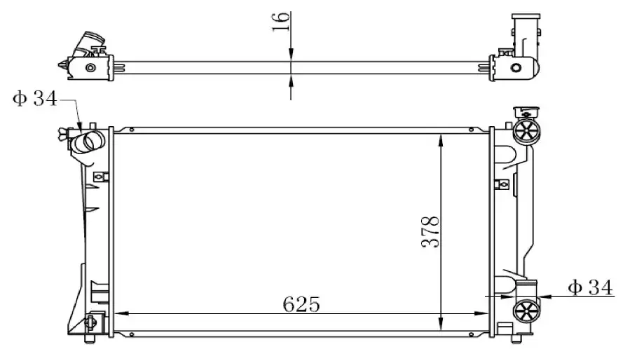 ORIS BTO373016 Radyatör 16400OH180 resmi