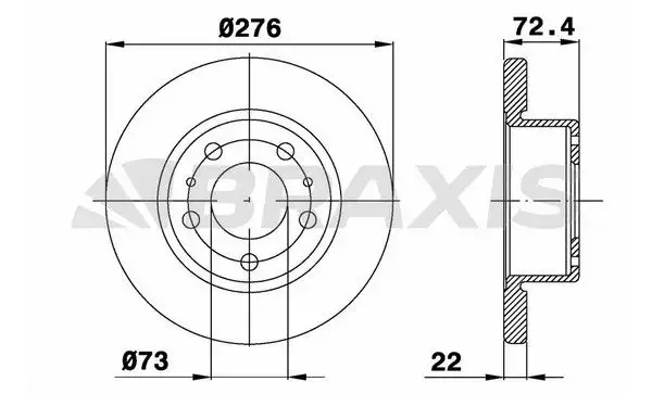 BRAXIS AD0364 Ön Fren Diski 42470836 resmi