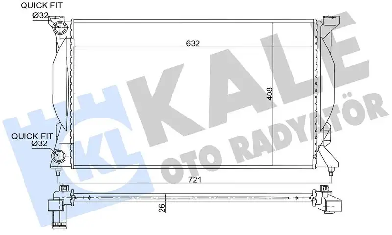 KALE 353700 Radyatör 8E0121251A resmi