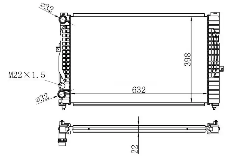 ORIS BAU002032 Radyatör 8D0121251AL resmi