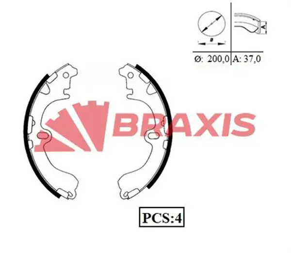 BRAXIS AC0024 Arka Fren Balatası resmi