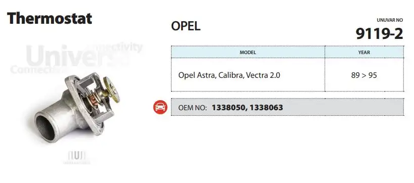 ÜNÜVAR 9119-2 Termostat 1338063 resmi