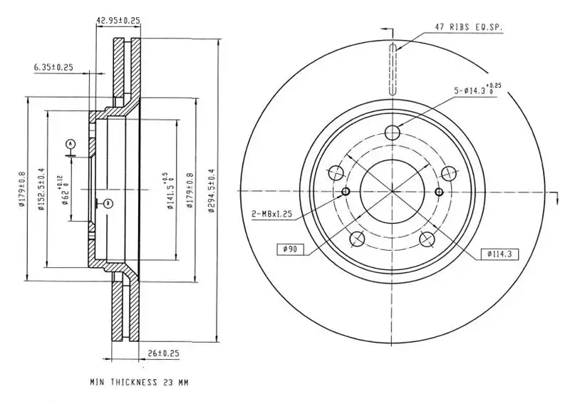 MGA 50673 Ön Fren Diski 4351212680 resmi