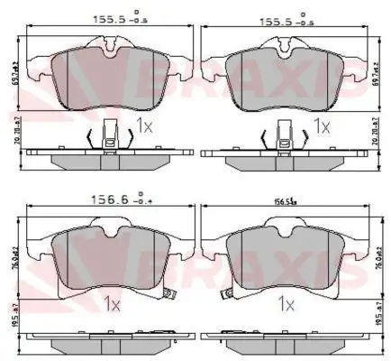 BRAXIS AA0604 Ön Fren Balatası resmi