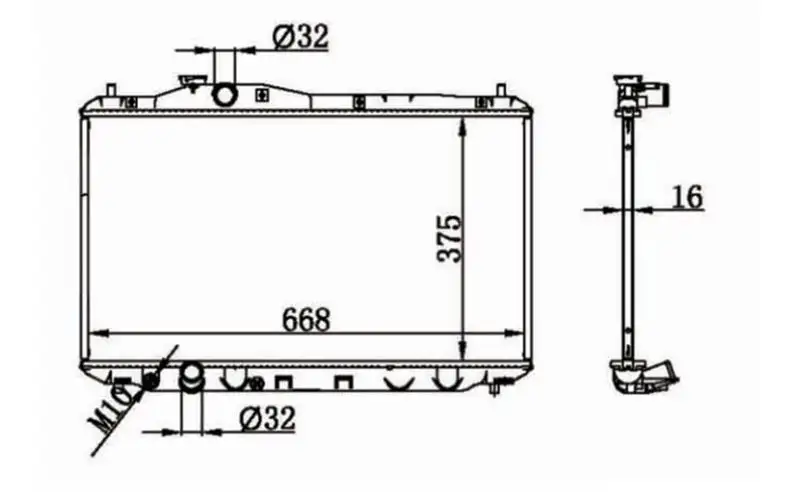 MGA 80665 Radyatör 19010RSHG01 resmi