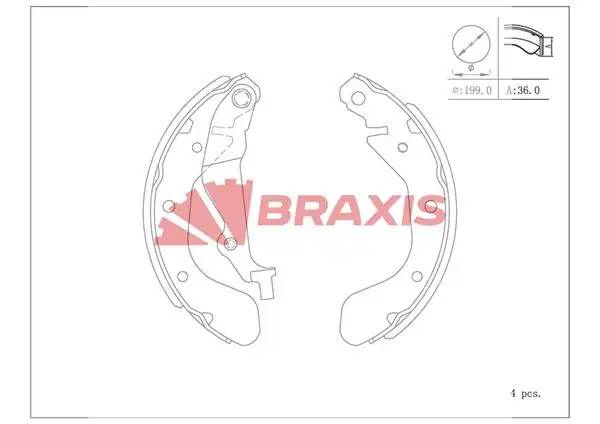 BRAXIS AC0124 Arka Fren Balatası resmi