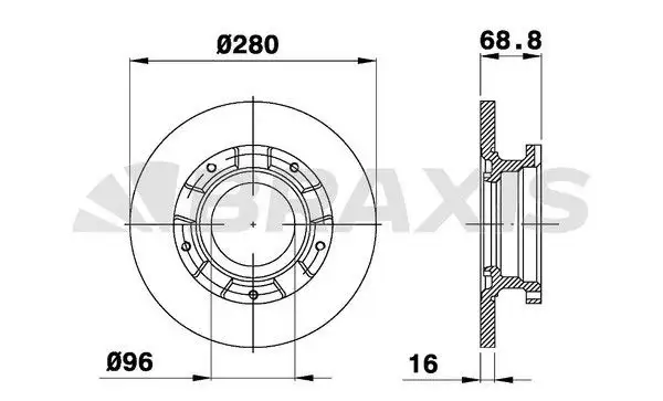BRAXIS AE0210 Arka Fren Diski 1451161 resmi