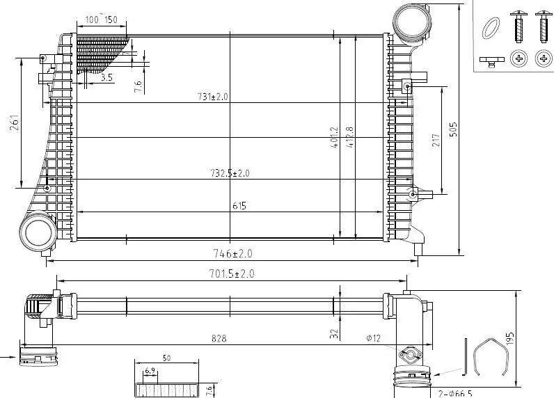 MGA 80538 Turbo Radyatörü 1K0145803Q resmi