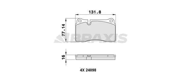 BRAXIS AA0205 Ön Fren Balatası resmi