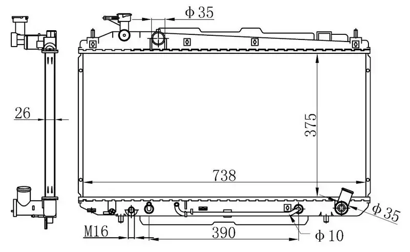 ORIS BTO116016 Radyatör 1640028190 resmi