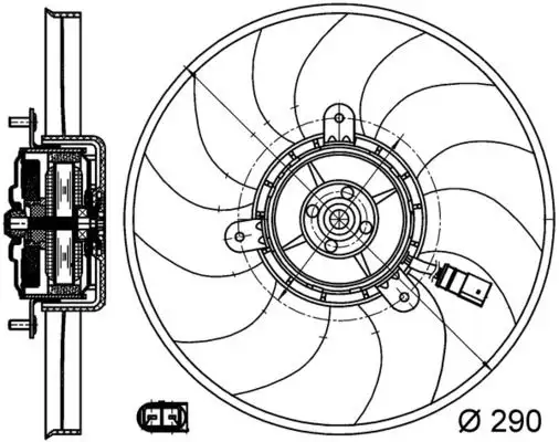 MAHLE CFF171000S Fan Motoru 3C0959455G resmi