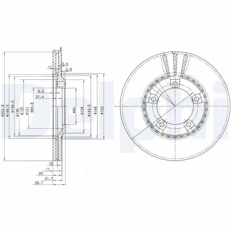 DELPHI BG3071 Ön Fren Diski 5812944010 resmi