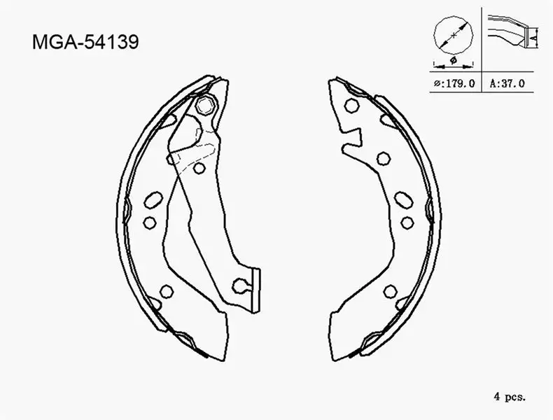 MGA 54139 Arka Fren Balatası 5830525A10 resmi