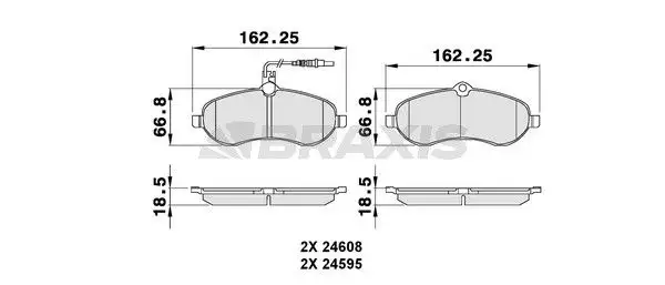BRAXIS AB0083 Ön Fren Balatası resmi