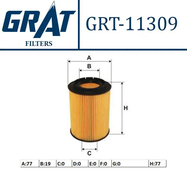 GRAT 11309 Yakıt Filtresi 7701206119 resmi