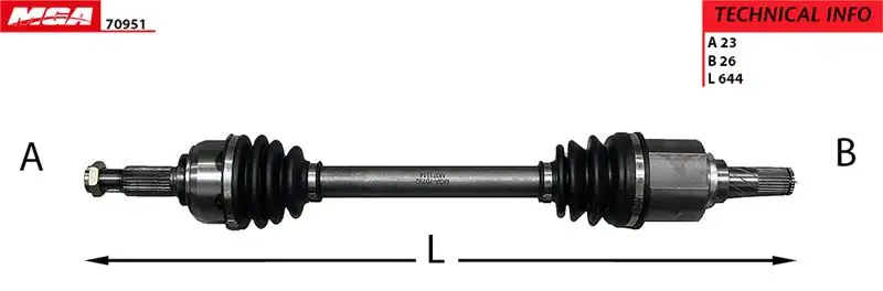 MGA 70951 Ön Aks (Sol) 39101BC600 resmi