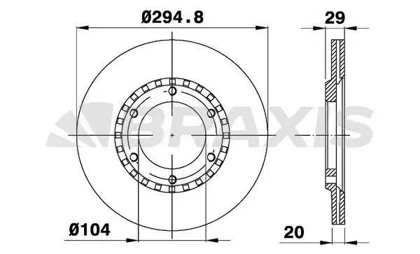BRAXIS AE0542 Ön Fren Diski 40206C7001 resmi