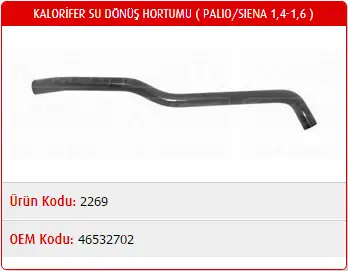 MASTER M2269 Kalorifer Hortumu 46532702 resmi