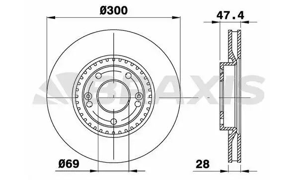BRAXIS AE0274 Ön Fren Diski 517122L500 resmi