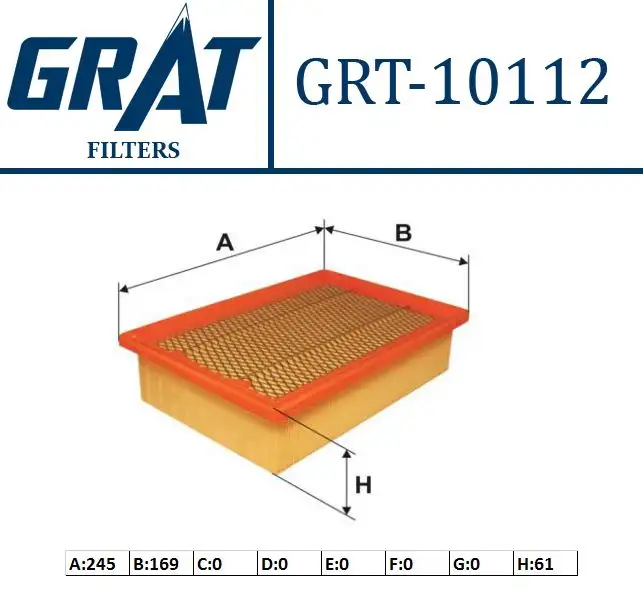 GRAT 10112 Hava Filtresi 46520658 resmi