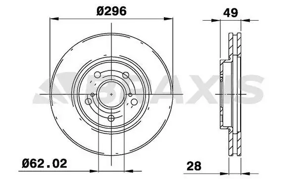 BRAXIS AE0570 Ön Fren Diski 4351258010 resmi