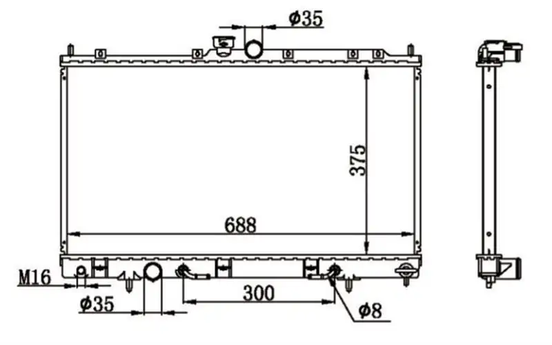 MGA 80549 Radyatör MR571798 resmi