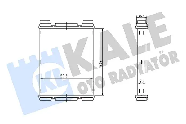KALE 360855 Kalorifer Radyatörü 271401KA0B resmi