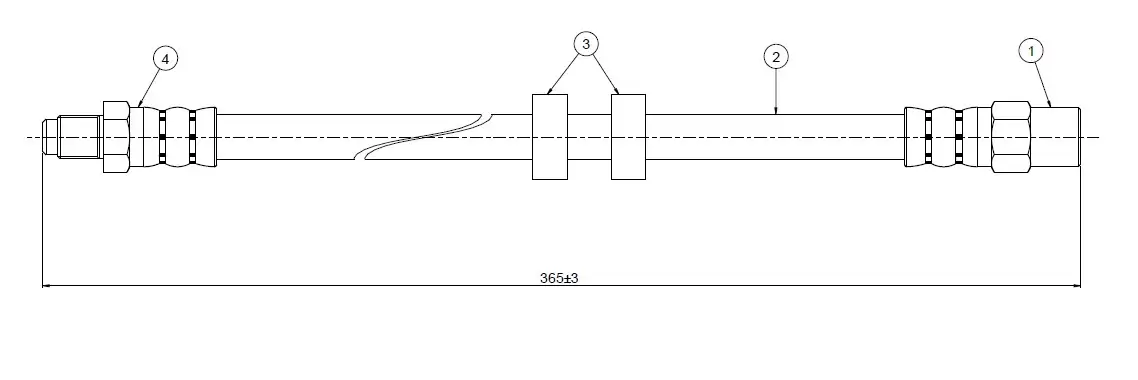 CAVO C800461B Ön Fren Hortumu 3546813 resmi