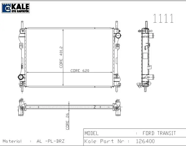 KALE 0222271AB Radyatör resmi